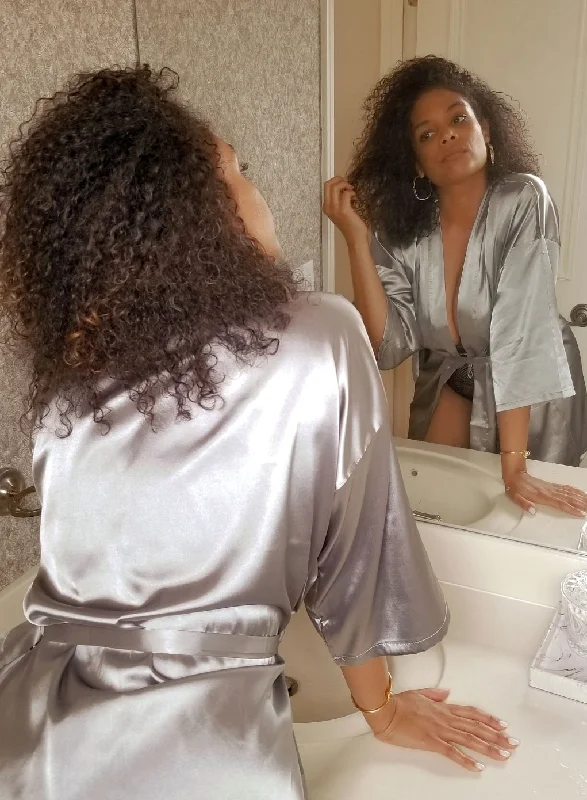Women's robes for a relaxing morning-Platinum Bullet-Essential Robe