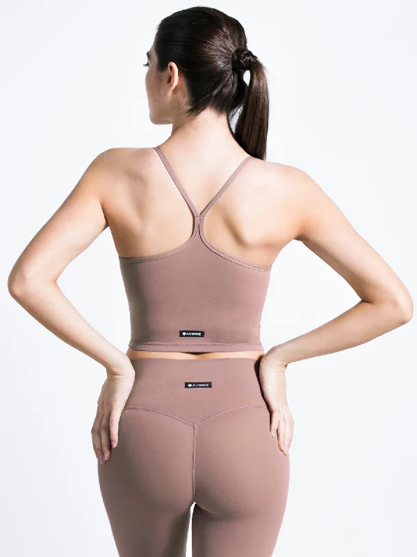 post-surgery camisoles recovery-Y NUDE TANK, ASH MAUVE