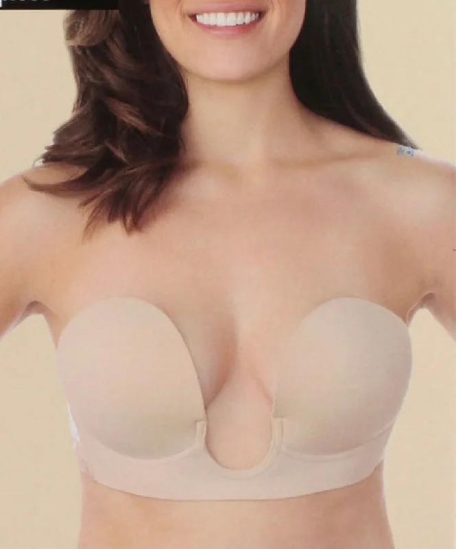 Nipple covers for under fashion tops-Nude Strapless Backless Bra