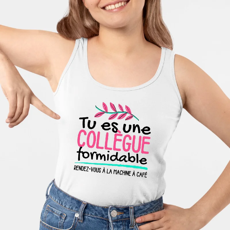 tanks for broad shoulders women-Débardeur Femme Tu es une collègue formidable