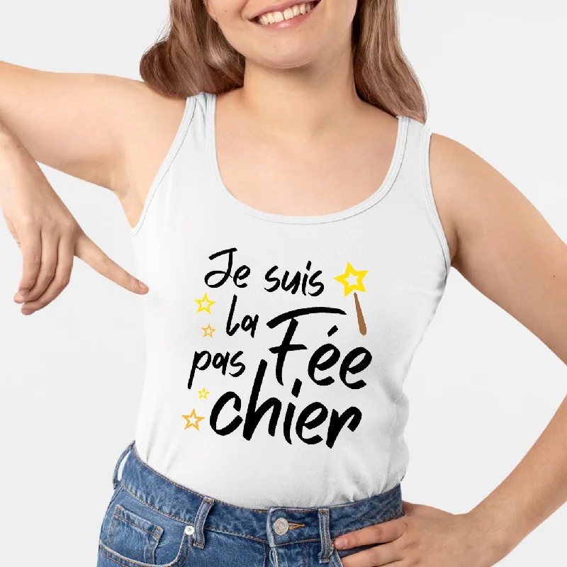 tank tops for backless dresses-Débardeur Femme La fée pas chier