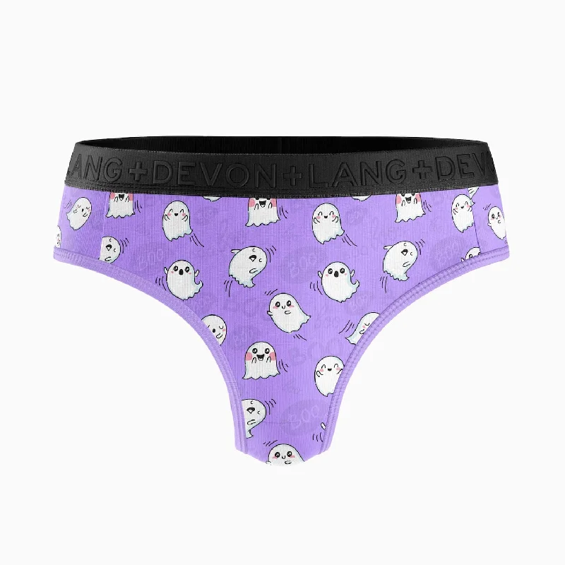 Women's panties for maximum comfort and support-Bria 2.0 Thong - Cute Ghosts