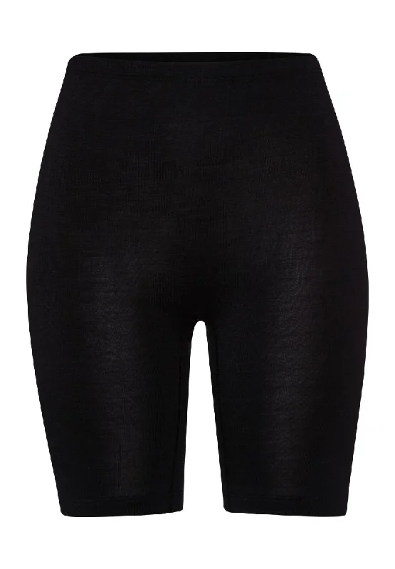 Designer panties for luxury wear-Hanro Woolen Silk Short Leg Black
