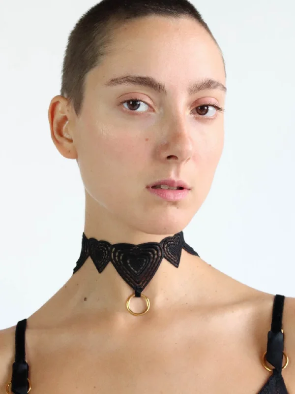 Nipple covers for comfortable support-Choker - Heather