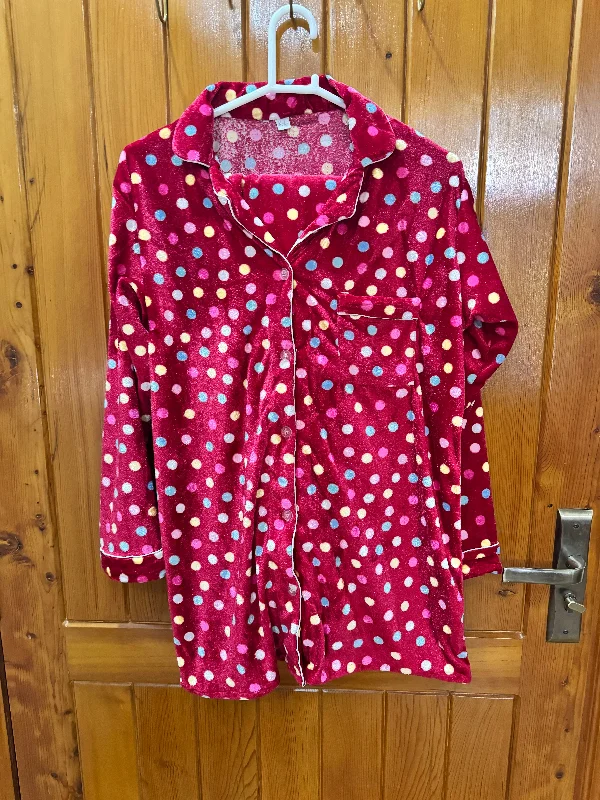 Trendy matching mother and kid same suit for stylish fun-Burgundy Polka
