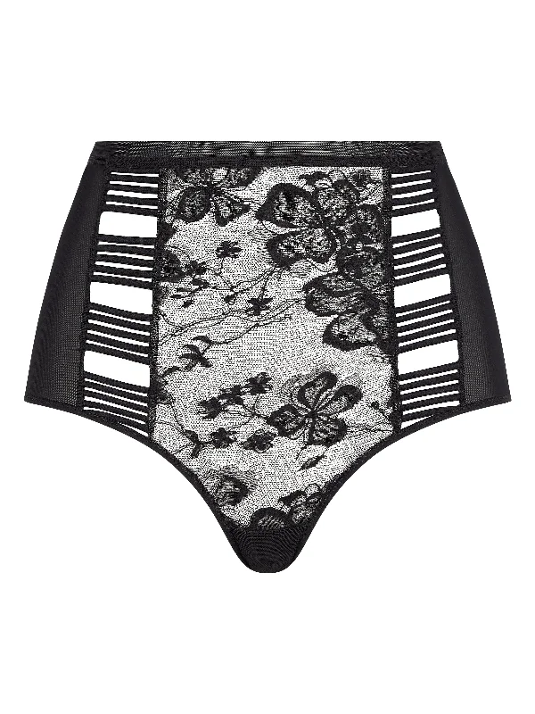 Women's cotton panties with full-coverage fit-Chantelle X Impulse Full brief Black