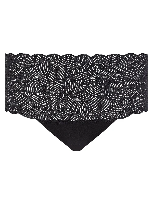 Women's panties for large waists with tummy control-Chantelle Softstretch Lace High Waist Brief Black Women's panties for large waists with tummy control-Chantelle Softstretch Lace High Waist Brief Black