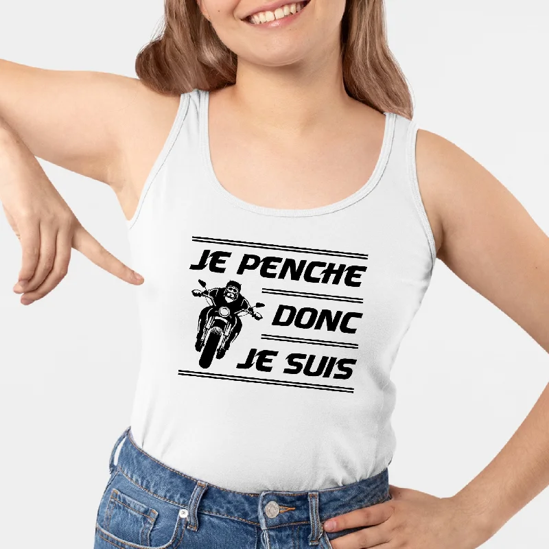 wrinkle-free camisoles travel-Débardeur Femme Je penche donc je suis