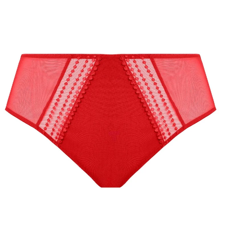 Women's panties for modest coverage-Elomi Matilda Full briefs Haute Red