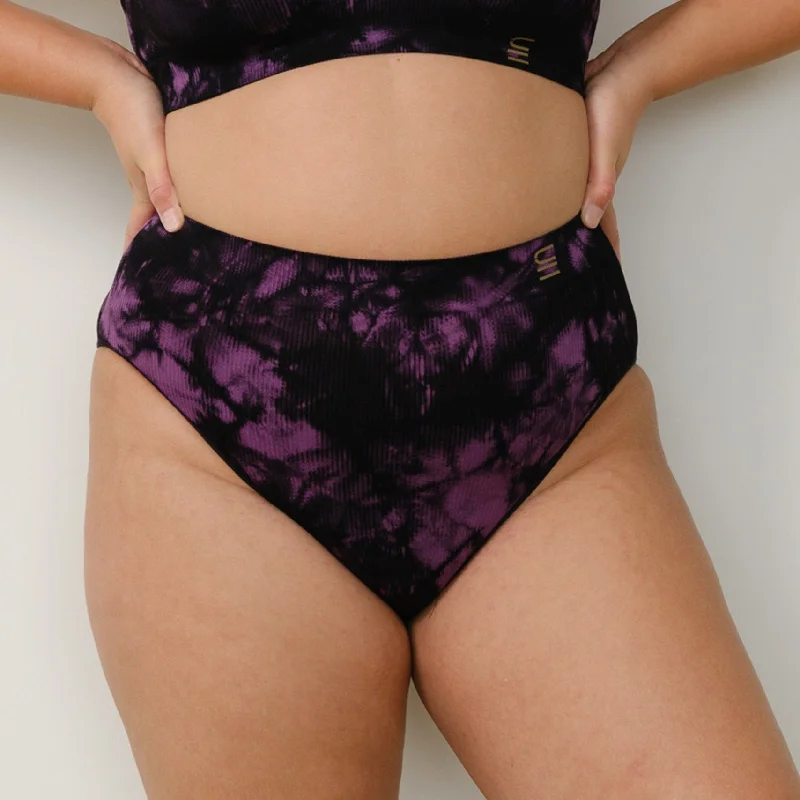 Women's panties with high rise-High Waist Brief - Recycled Seamfree - Tie Dye