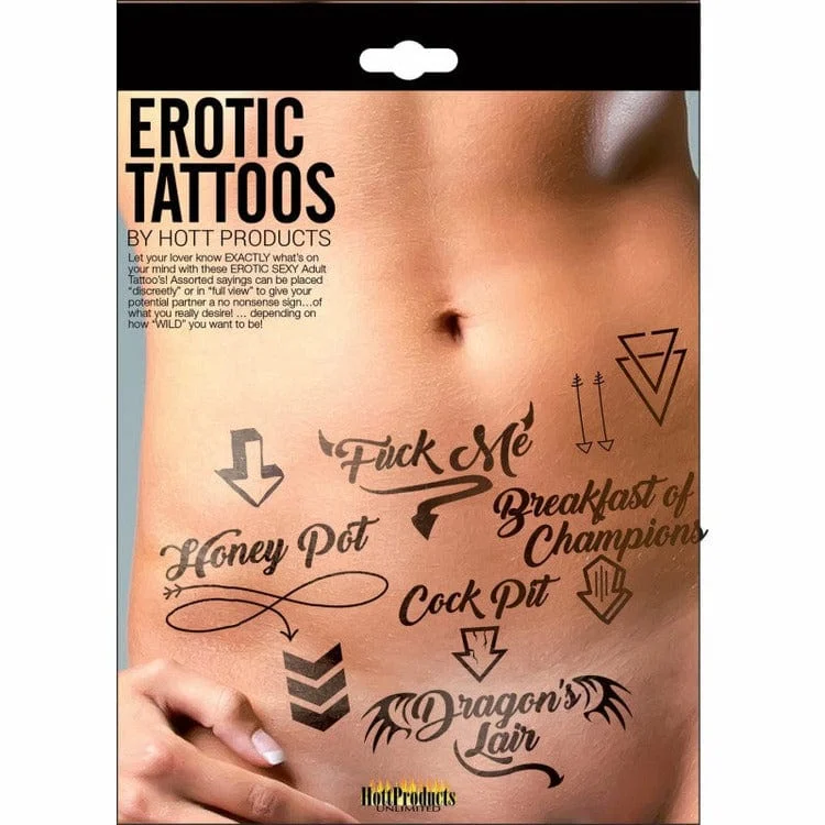 Nipple covers for breathable design-Erotic Tattoo's - Assorted Pack
