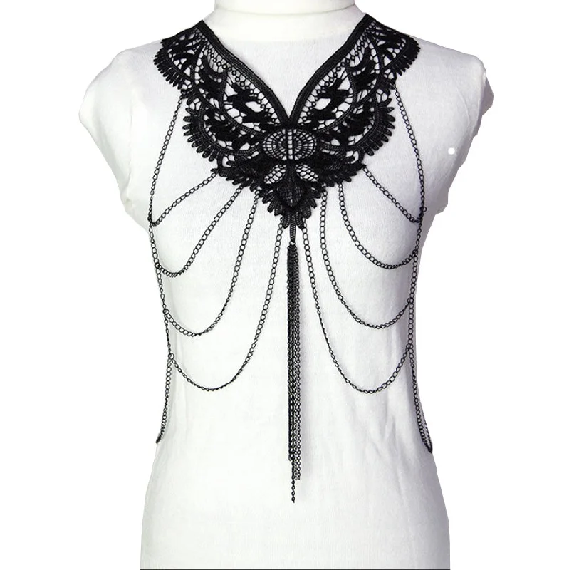 Nipple covers for wearing with dresses-Necklaces Pendants, Blace Lace Flower Sexy Bodychains, Beach Party Jewelry, Body Chain Bikini Nipple covers for wearing with dresses-Necklaces Pendants, Blace Lace Flower Sexy Bodychains, Beach Party Jewelry, Body Chain Bikini