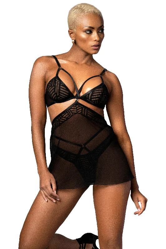Comfortable women's sexy nightwear for sleepwear-Bridgette Babydoll and Two-Piece Set (2 in 1) Comfortable women's sexy nightwear for sleepwear-Bridgette Babydoll and Two-Piece Set (2 in 1)