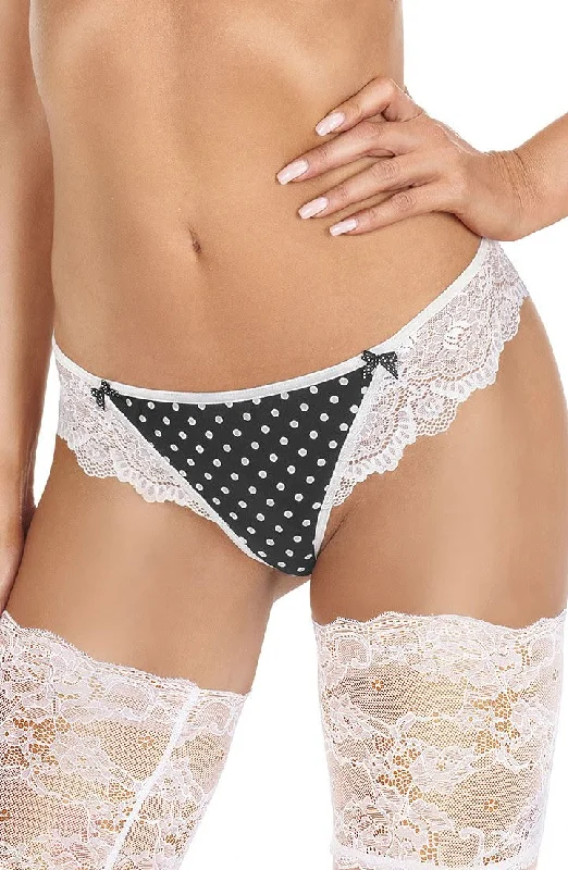 Elegant lingerie sets for formal night-Roza Ewolet Ecru Thong