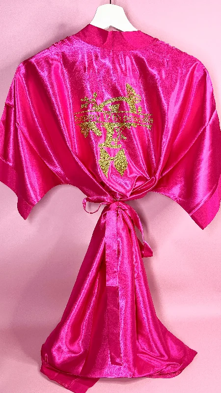 Stylish women's robes for a laid-back look-Personalised Robe | Hot Pink