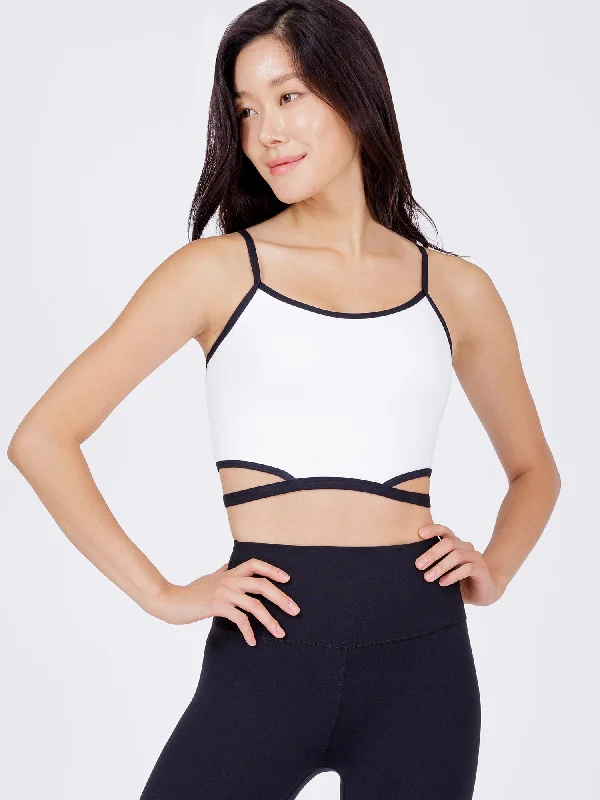 slow fashion camisoles handmade-FREE SPIRIT TANK, WHITE/BLACK