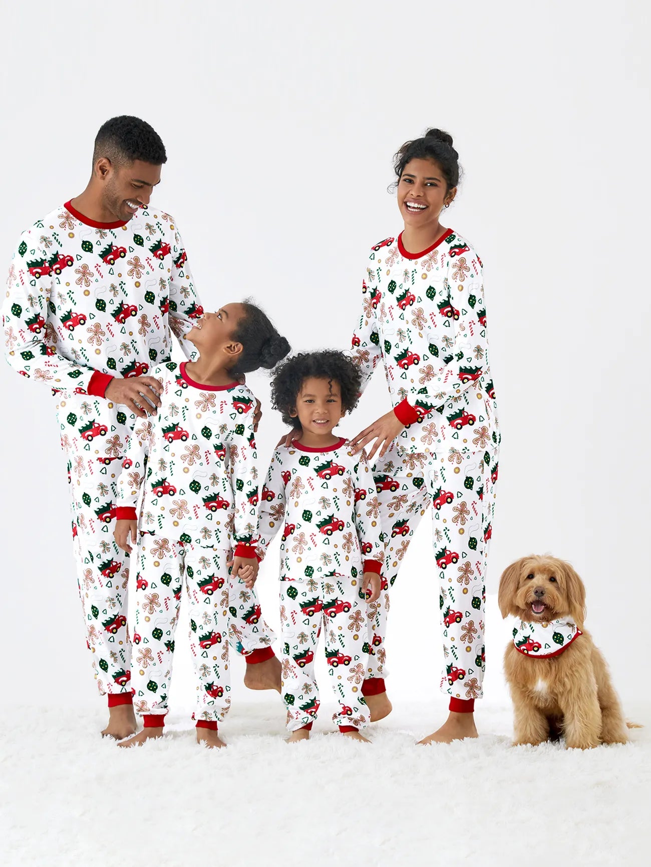 Fun and colorful matching mother and kid same suit-Christmas Tree Patterned Family Matching Set