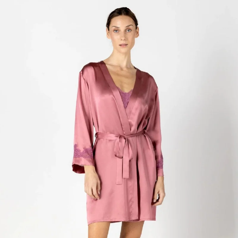 Women's robes for after a long day-NK iMode Morgan Iconic Short Silk Robe