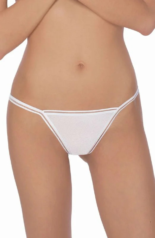 Lace lingerie sets for sultry look-Roza Fiona Thong White