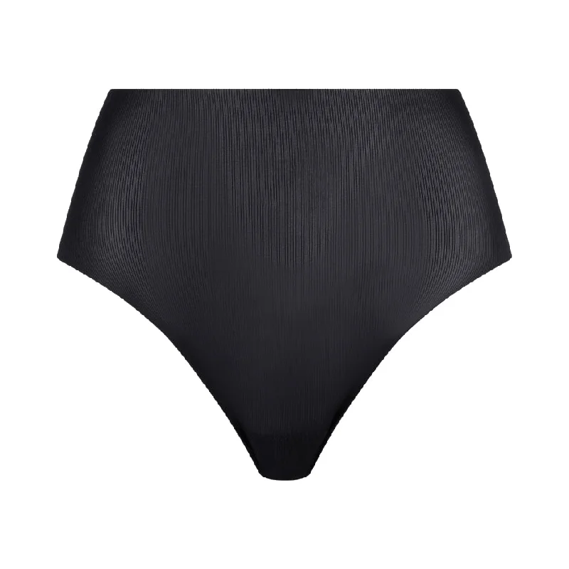 Women's panties with moisture-wicking fabric-Chantelle Pulp Pulpies High Waist Brief Black