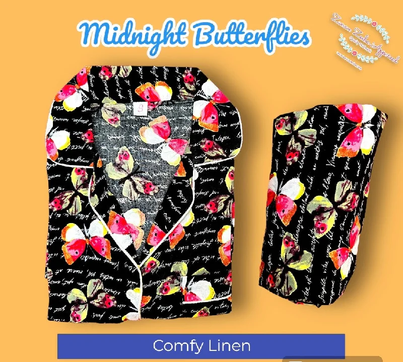Cute matching mother and kid same suit for celebrations-Midnight Butterflies