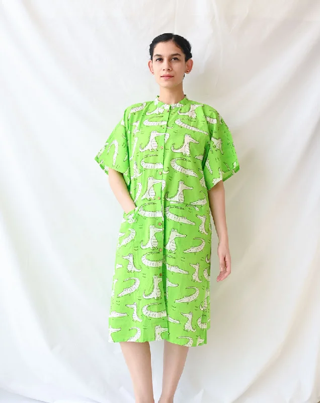 Mother and kid same suit for birthday parties-Agar Magar Hand Block Printed Cotton Kaftan Shirt Mother and kid same suit for birthday parties-Agar Magar Hand Block Printed Cotton Kaftan Shirt