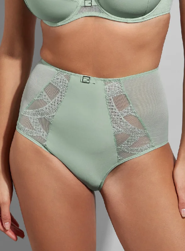 Women's panties for curvy bodies with extra softness-Empreinte Gustave High Waisted Brief in pale green Women's panties for curvy bodies with extra softness-Empreinte Gustave High Waisted Brief in pale green