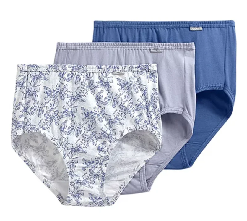Women's panties with supportive waistband for extra comfort-Jockey Cotton Full Briefs 3 Pack Elance Women's panties with supportive waistband for extra comfort-Jockey Cotton Full Briefs 3 Pack Elance