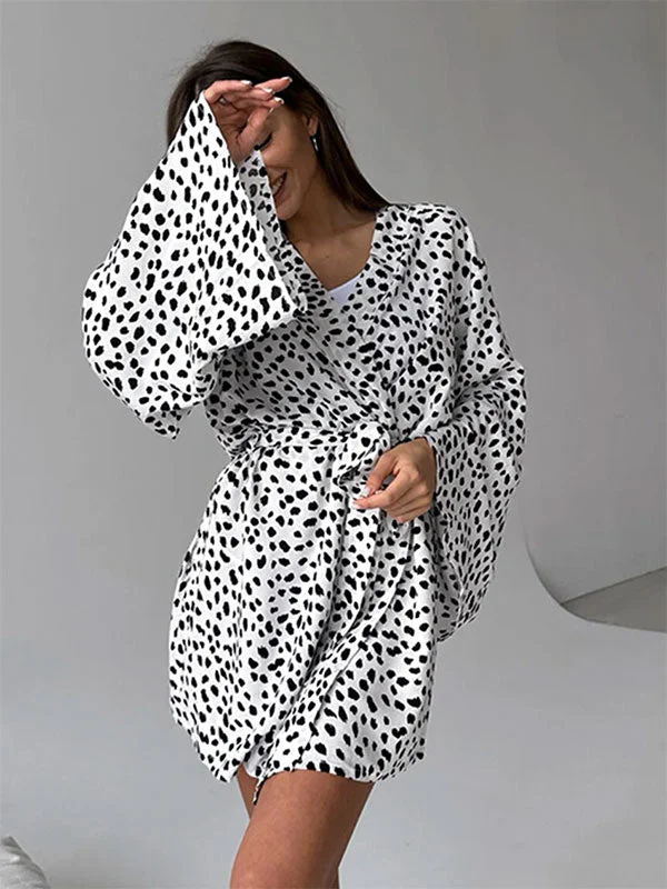 Women's robes for comfortable sleep nights-Robe De Chambre D'été "Flocon de Douceur"
