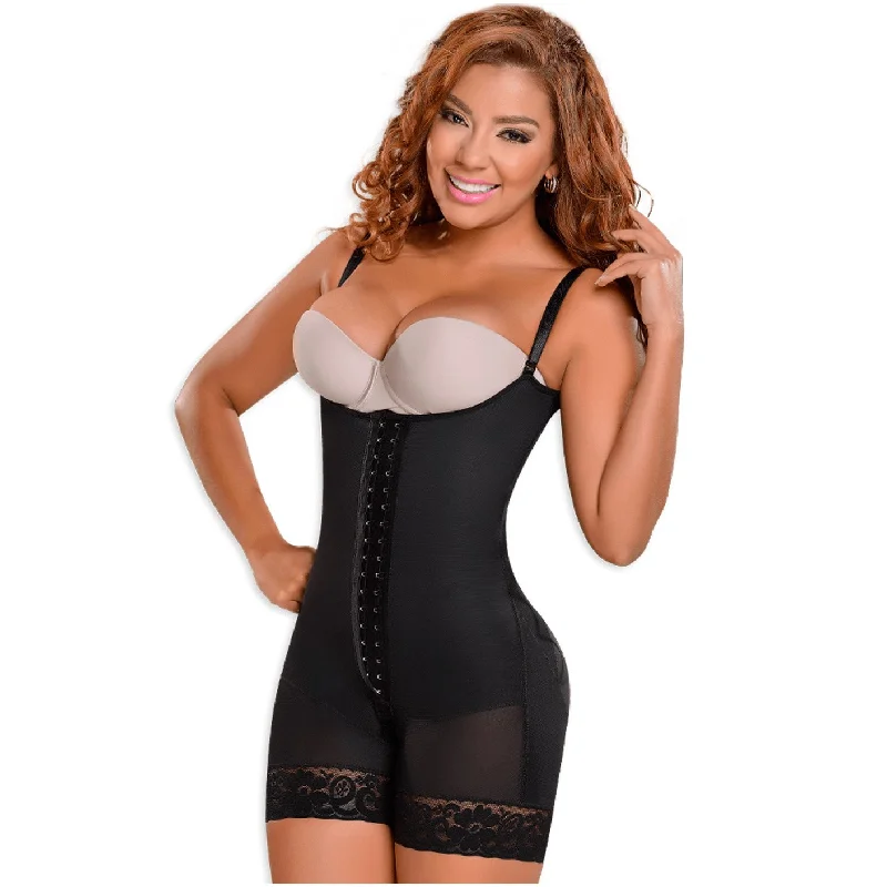 Padded bum shaper for reshaping bodyline-Topless Mid Thigh Butt Lifting Bodysuits