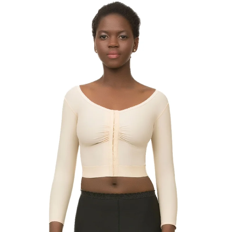 Bras for shaping body after surgery-Chaleco bolero compresor con manga larga y brasier integrado (VS03-LS) Bras for shaping body after surgery-Chaleco bolero compresor con manga larga y brasier integrado (VS03-LS)