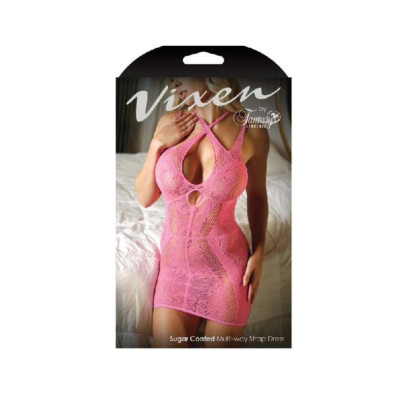 Sexy dress for flattering curves and shape-Sugar Coated Lace Net Dress L/Xl