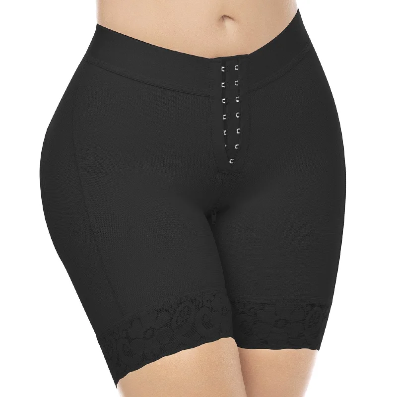 Padded bum shaper for smooth body shaping-Tummy Control Bum Lifting Fajas Shorts