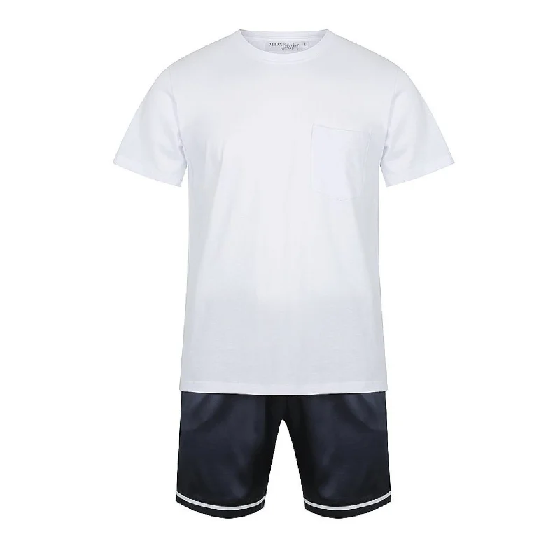 Comfortable mother and kid same suit for cozy days-Men's Satin Personalised Pyjama Set - Cotton Shirt with Navy Shorts Comfortable mother and kid same suit for cozy days-Men's Satin Personalised Pyjama Set - Cotton Shirt with Navy Shorts