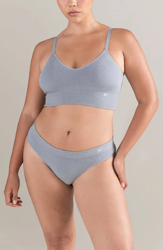 Lingerie sets for flattering silhouette-The TENCEL™ High Leg Brief Storm Grey