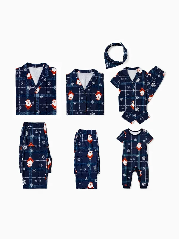 Matching mother and kid same suit for weekends away-Christmas Family Pajama Set With Santa Print Matching mother and kid same suit for weekends away-Christmas Family Pajama Set With Santa Print
