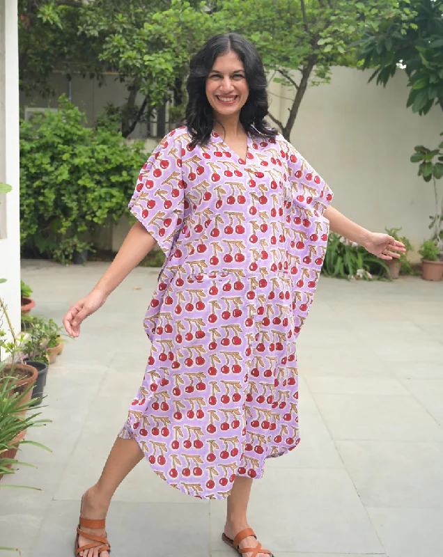 Comfortable matching mother and kid same suit for lazy days-Cherries BeeBee Kaftan Shirt Comfortable matching mother and kid same suit for lazy days-Cherries BeeBee Kaftan Shirt