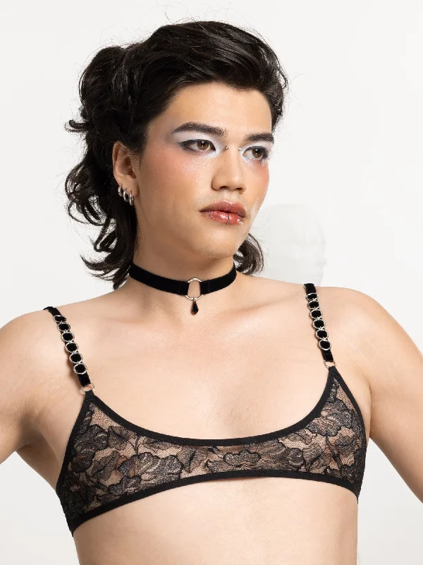 Nipple covers for enhancing outfit fit-Choker - River
