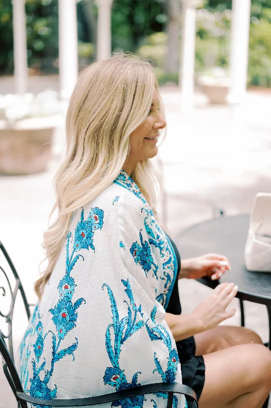 Women's robes with stylish looks for relaxing-Blakeline Bubble Cape: Amalfi