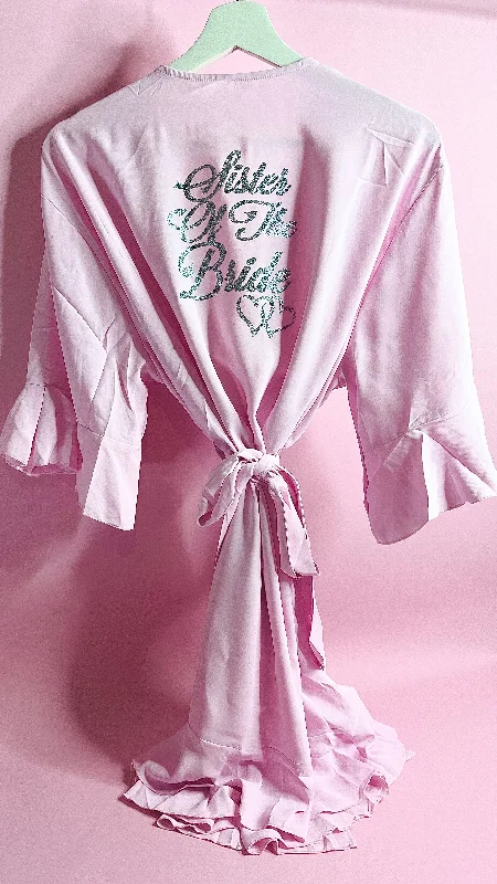 Comfortable women's robes with pockets and tie-Personalised Ruffle Robe | All colours available