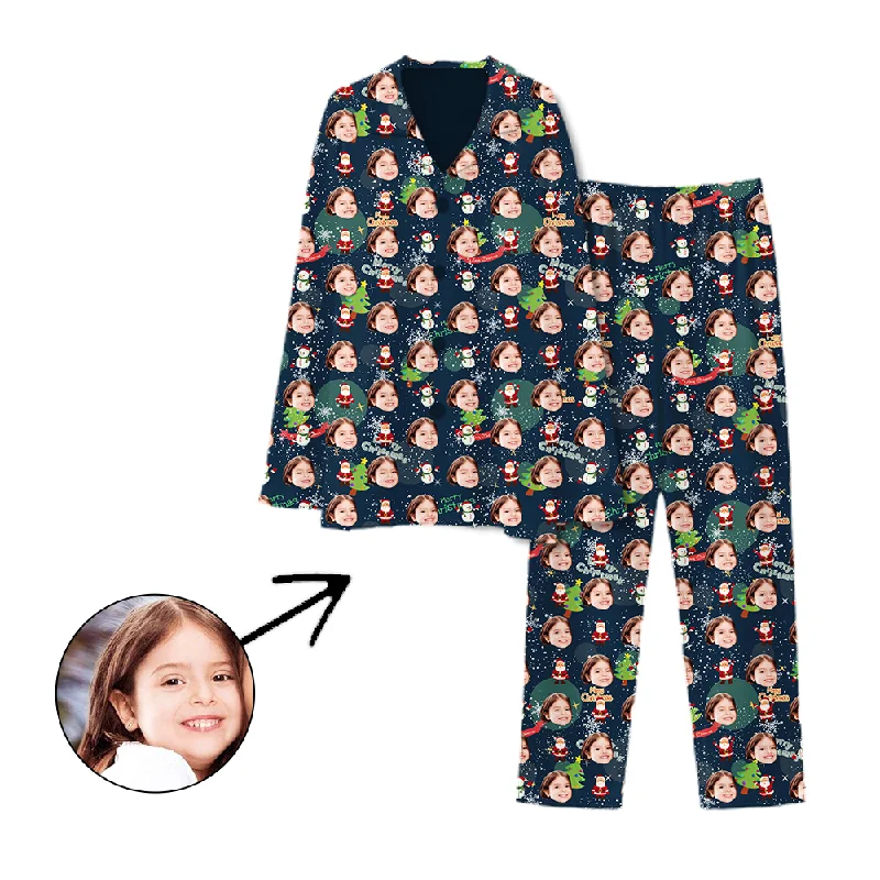 Comfortable matching mother and kid same suit for cozy weekends-Personalised Pyjamas Merry Christmas Day