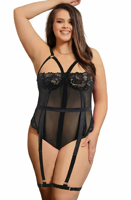 Lace lingerie sets for bedtime-YesX YX840Q Body Suit