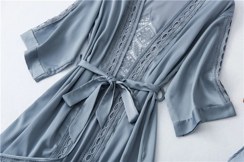Women's robes for chic relaxation-Dreamy Boho Robe Set