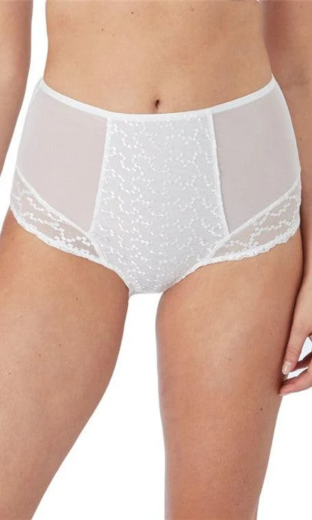 Women's panties for working out with stretch fabric-Fantasie Ana White High Waist Brief