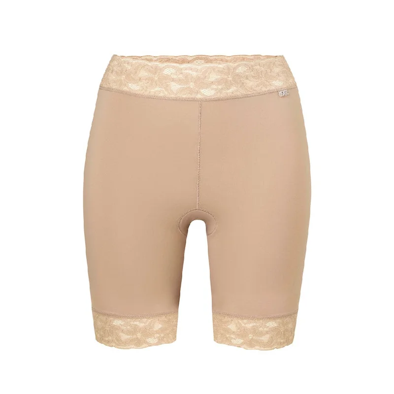 Women's panties for all body types-Avet trosa med ben och spets Sand
