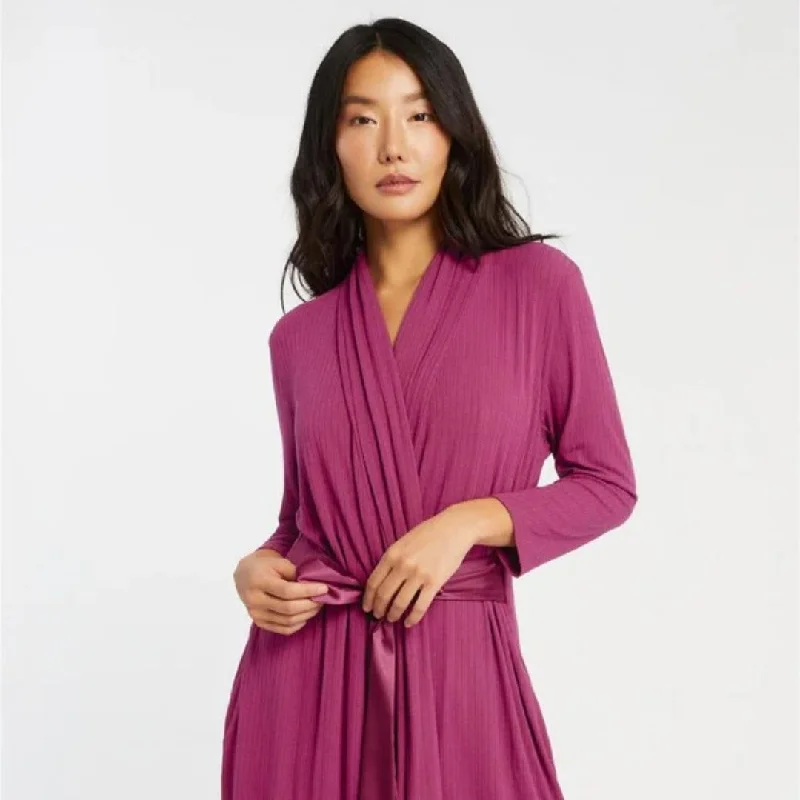 Soft fleece women's robes for warmth-Fleur't Iconic Robe