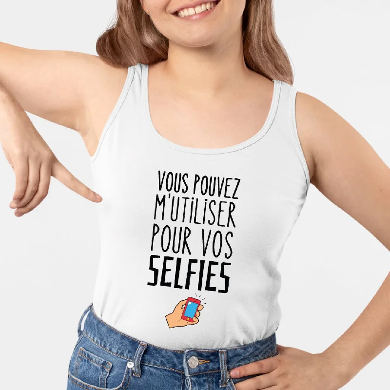 summer camisoles tropical prints-Débardeur Femme Vous pouvez m'utiliser pour vos selfies