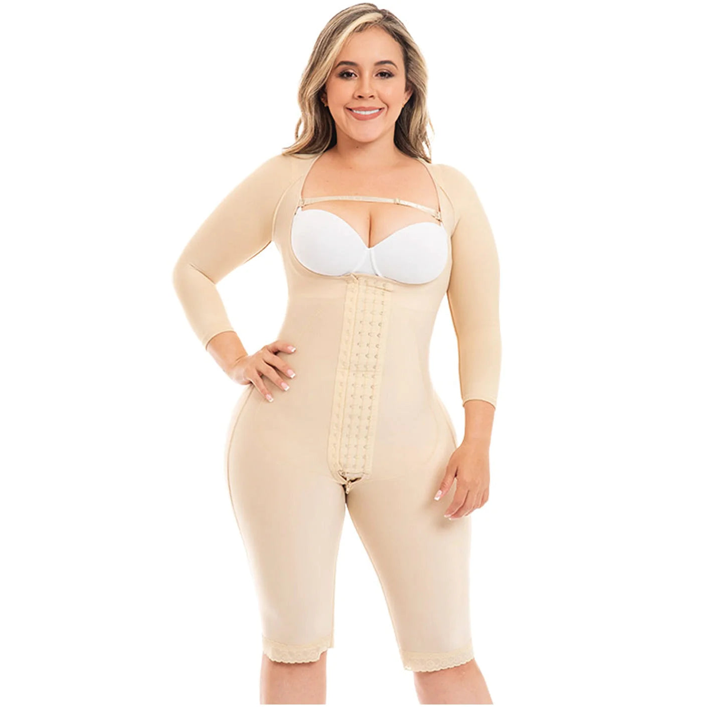 Padded bum shaper for smooth fitting under dresses-Openbust Fajas All-in-One Shapewear Garment Padded bum shaper for smooth fitting under dresses-Openbust Fajas All-in-One Shapewear Garment
