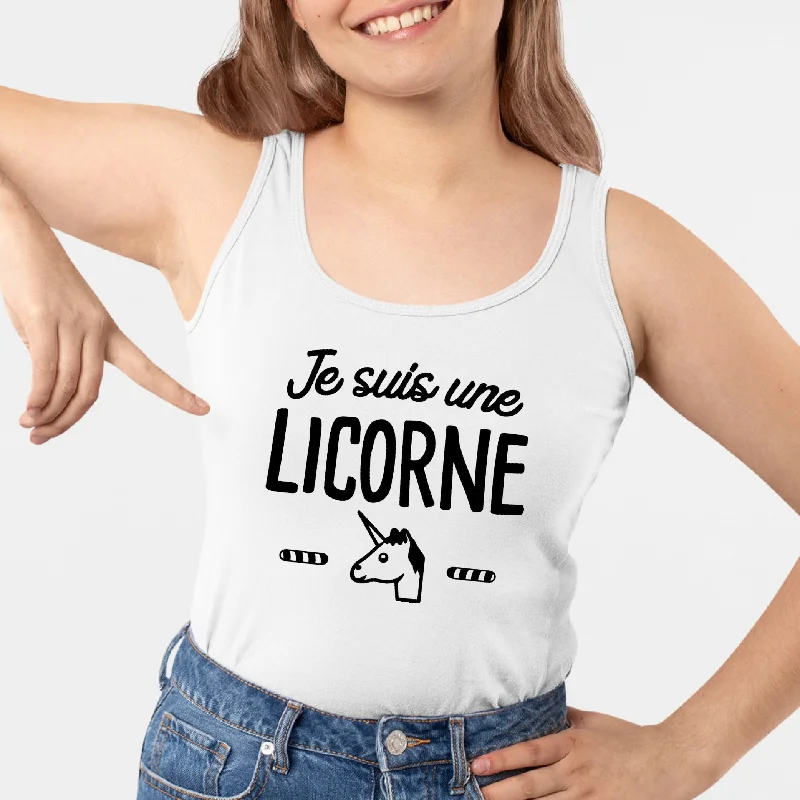 UPF 50+ sun protection tanks-Débardeur Femme Je suis une licorne