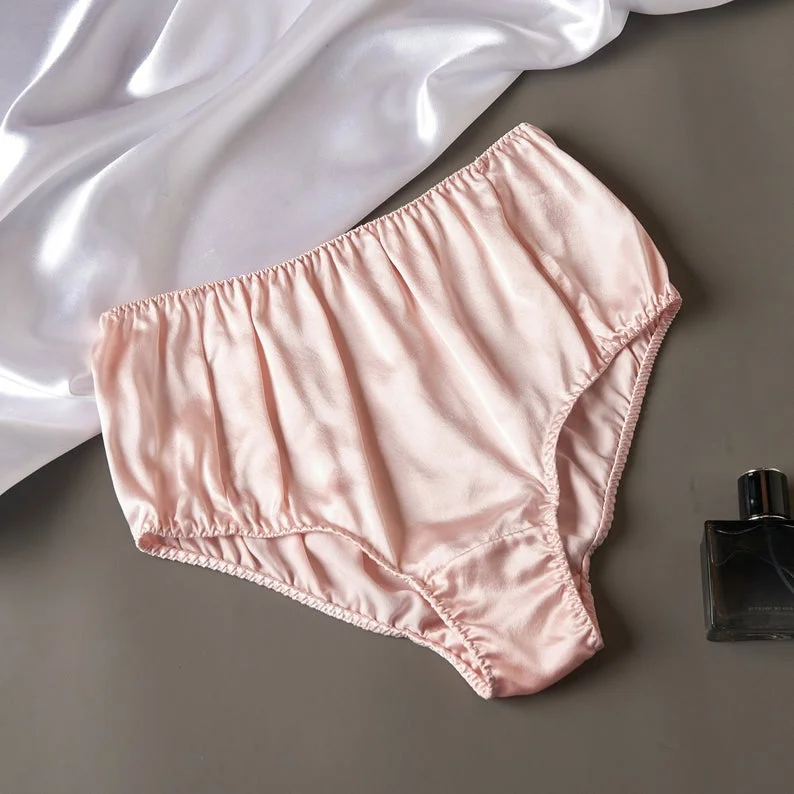 Women's panties for everyday style-Baby Pink Pure Mulberry Silk French Cut Panties | High Waist | 22 Momme | Float Collection